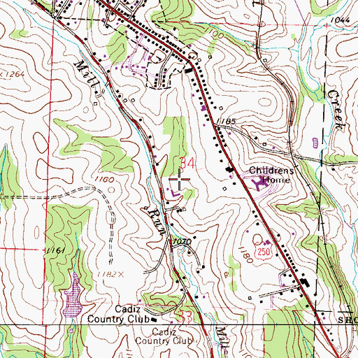 Topographic Map of Ludwigs Mobile Home Park, OH