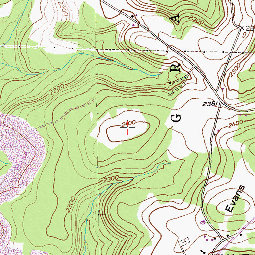 Topographic Map of United States Prison Hazleton, WV