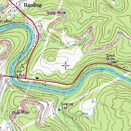 Topographic Map of Tygart Valley Regional Jail, WV