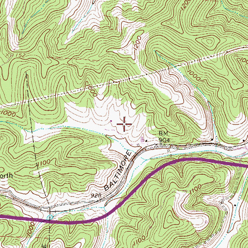 Topographic Map of North Central Regional Jail, WV