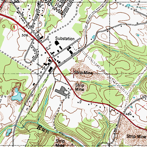 Topographic Map of Martinsburg Correctional Center, WV