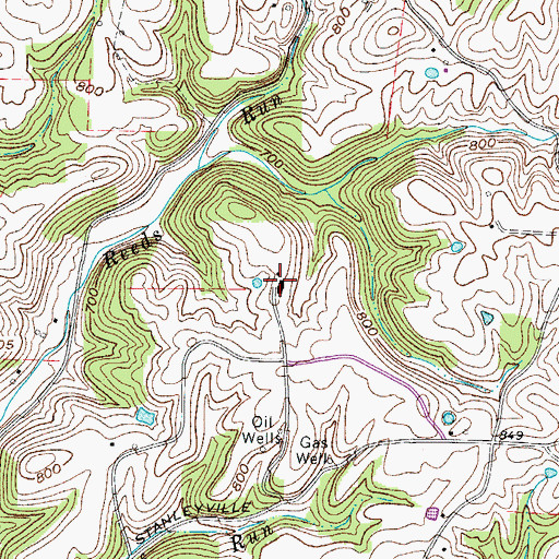 Topographic Map of Biehl's Dairy Farm, OH