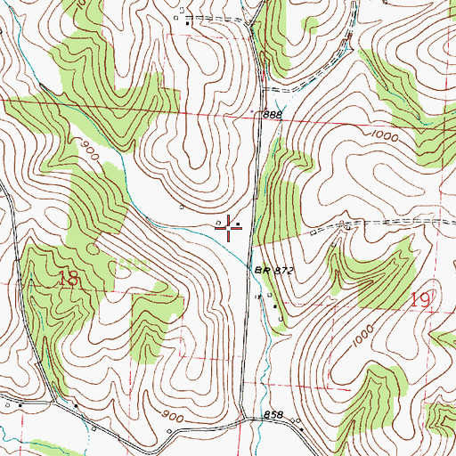 Topographic Map of Maverick Farms, OH