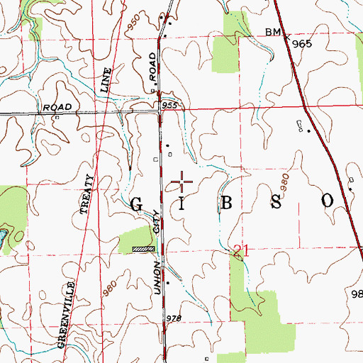 Topographic Map of Wenning Farm, OH
