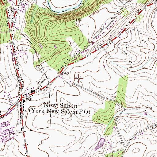 Topographic Map of Stump Acres Dairy, PA