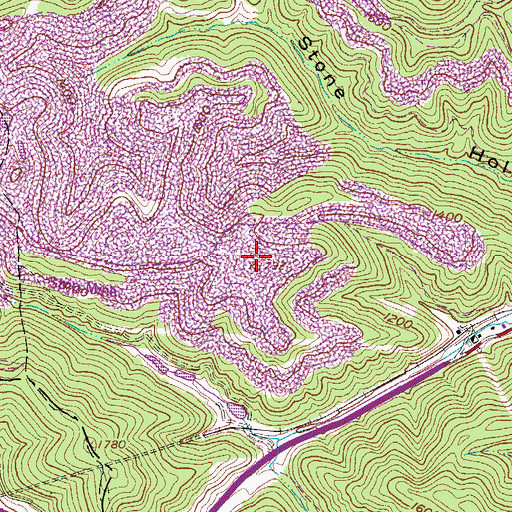 Topographic Map of Southwestern Regional Jail, WV