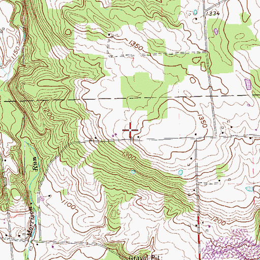 Topographic Map of Moyer Dairy Farm, PA