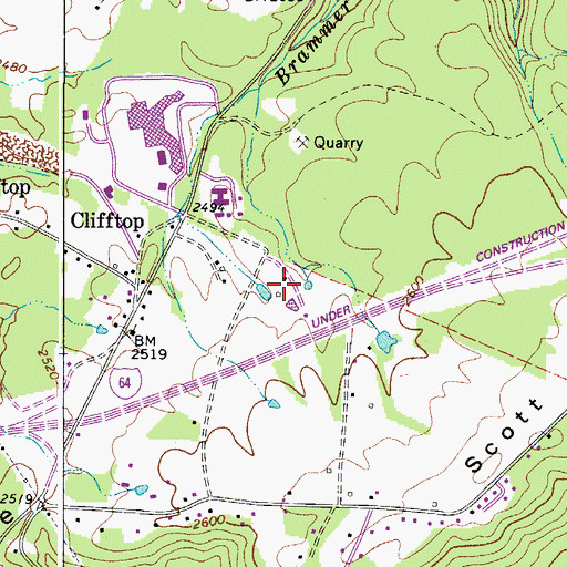 Topographic Map of Southern Regional Jail, WV
