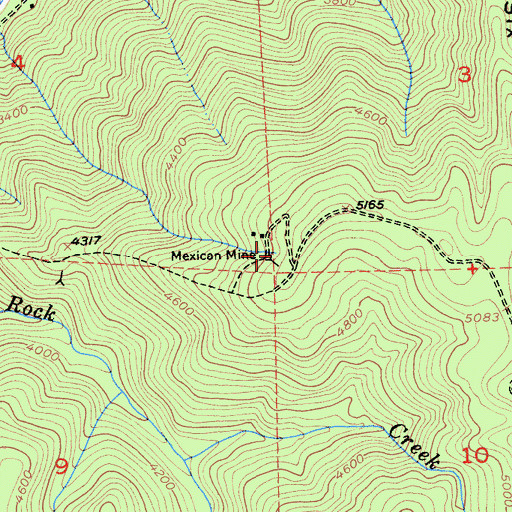 Topographic Map of Mexican Mine, CA