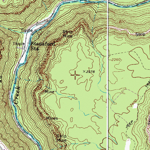 Topographic Map of Federal Correctional Institution Beckley, WV