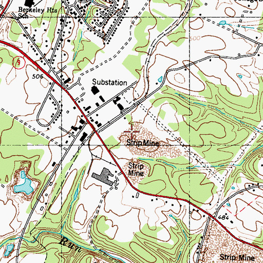 Topographic Map of Eastern Regional Jail, WV
