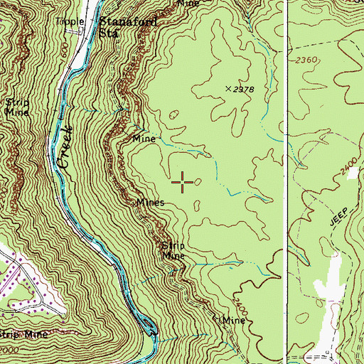 Topographic Map of Federal Correctional Institution Beckley Satellite Camp, WV