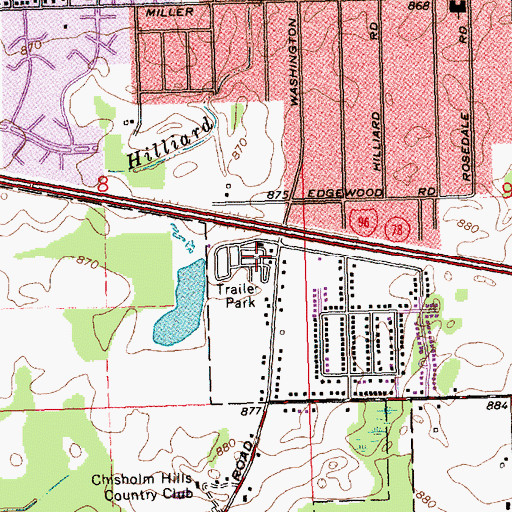 Topographic Map of Life O'Riley Mobile Home Park, MI