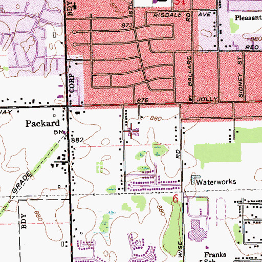 Topographic Map of Wexford Montessori Magnet School, MI