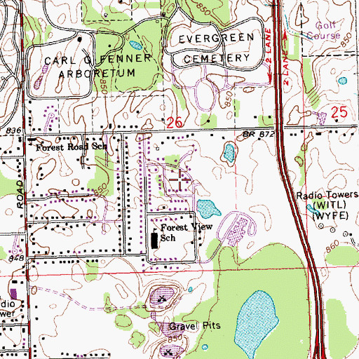 Topographic Map of Tammany Park, MI
