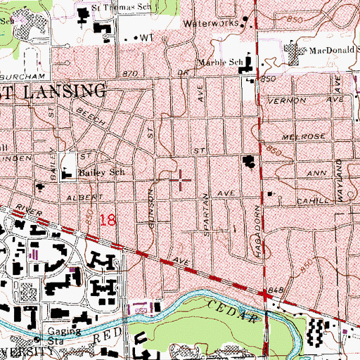 Topographic Map of Stoddard Park, MI