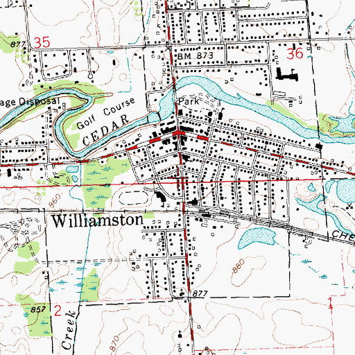 Topographic Map of Saint James Orthodox Church, MI