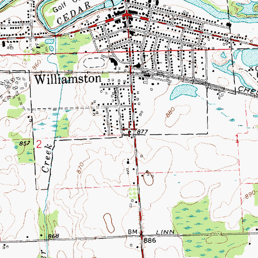 Topographic Map of Seventh-Day Adventist Church, MI