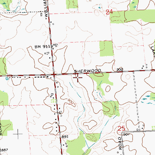 Topographic Map of Memorial Lutheran School, MI