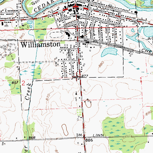 Topographic Map of Seventh-Day Adventist School, MI