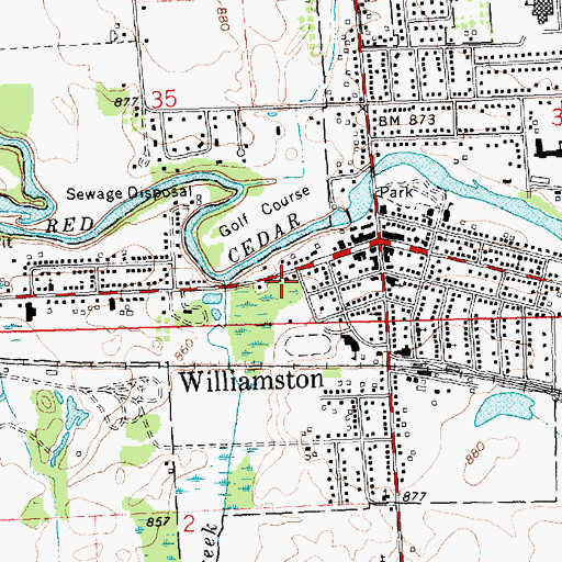 Topographic Map of Family Health Center, MI