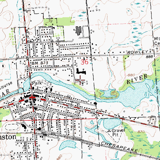 Topographic Map of Williamston Discovery Elementary School, MI