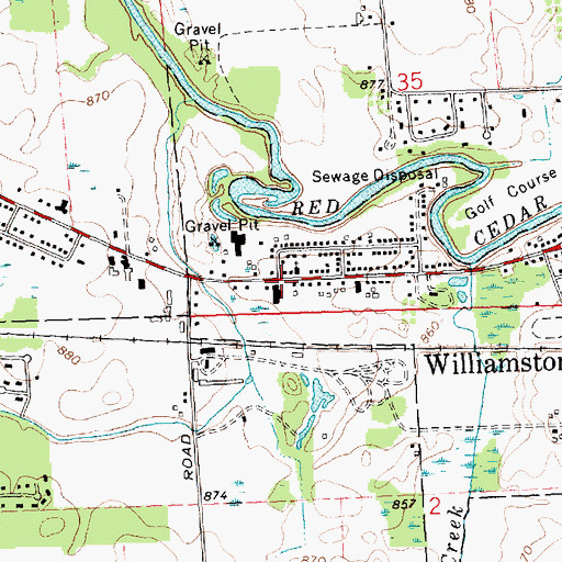 Topographic Map of West End Park, MI