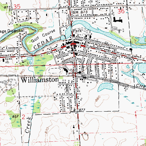 Topographic Map of Community Park, MI