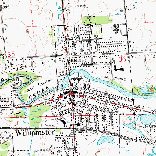 Topographic Map of McCormick Park, MI