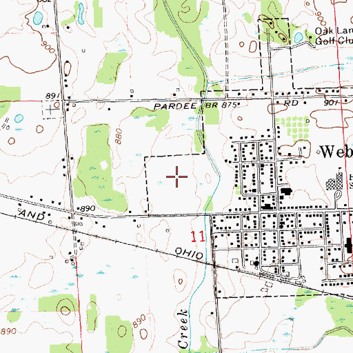 Topographic Map of Webbervilla Mobile Home Park, MI