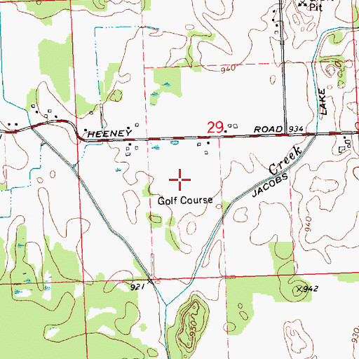 Topographic Map of Willow Creek Golf Course, MI