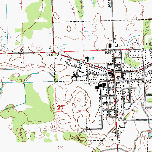 Topographic Map of Emma Smith Elementary School, MI