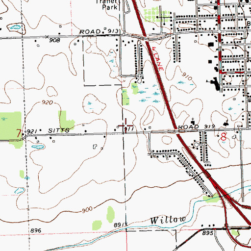 Topographic Map of Fellowship Bible Church, MI