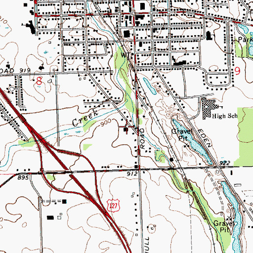 Topographic Map of Saint James Catholic Church, MI