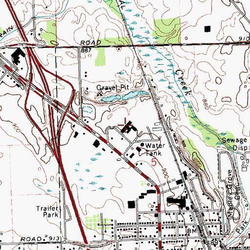 Topographic Map of Ingham County Sheriff's Office, MI