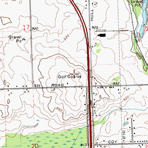 Topographic Map of Eagle View Golf Club, MI