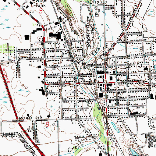 Topographic Map of Lee Austin Park, MI