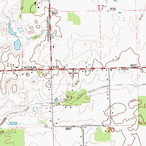 Topographic Map of Charity Baptist Church, MI