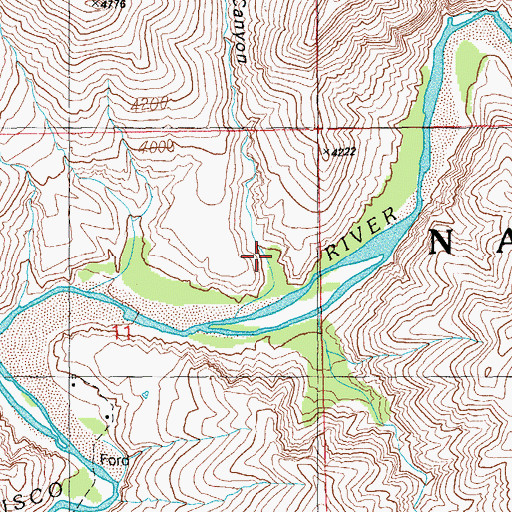 Topographic Map of Bird Canyon, AZ