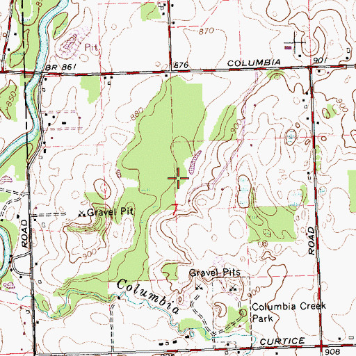 Topographic Map of Branson Bay Golf Course, MI