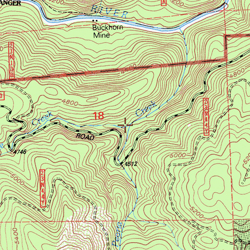 Topographic Map of Middle Creek, CA