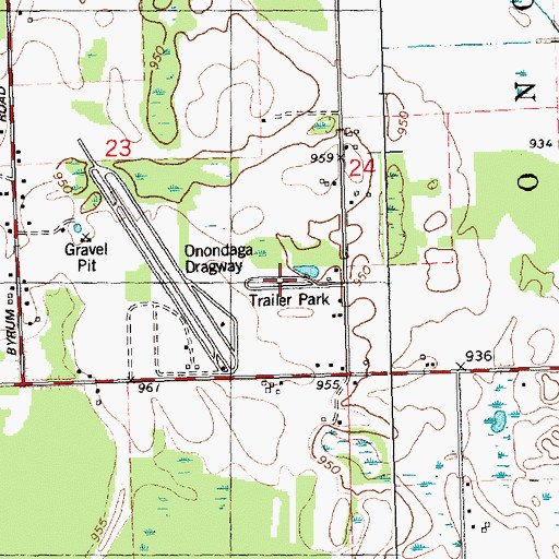 Topographic Map of Country Manor Mobile Home Park, MI