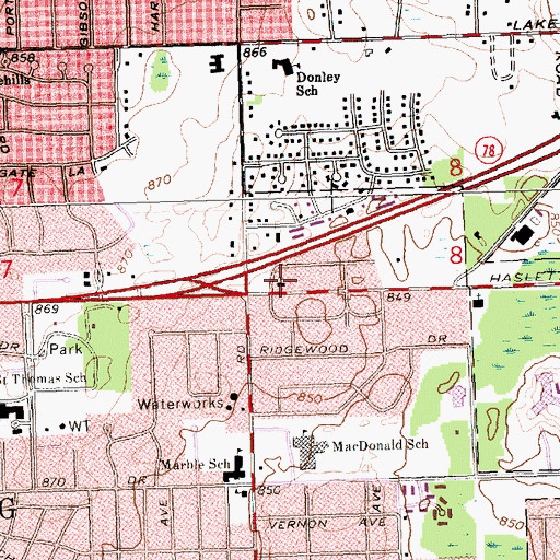 Topographic Map of Saint Andrew Orthodox Church, MI