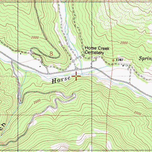 Topographic Map of Middle Creek, CA