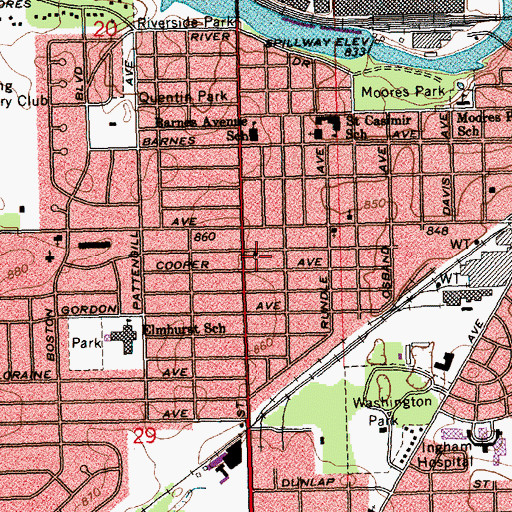 Topographic Map of Christ Temple Church, MI