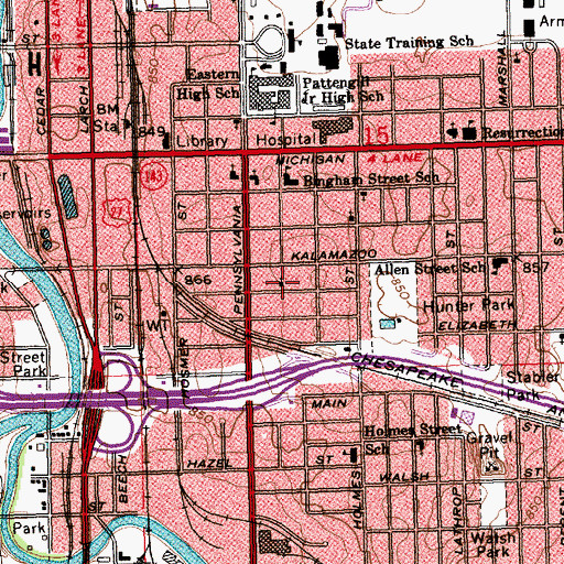 Topographic Map of Voice of Power Deliverance Ministry, MI