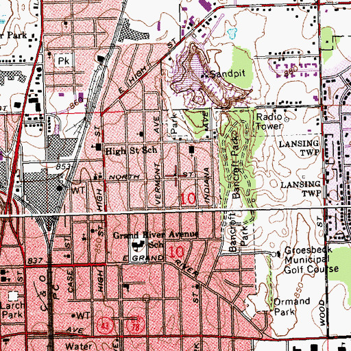 Topographic Map of Lively Faith Temple, MI