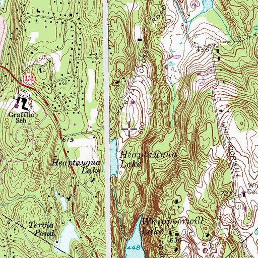 Topographic Map of Rosewood, NY