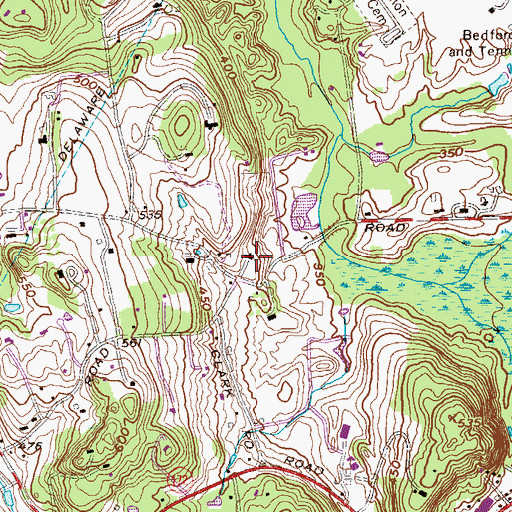 Topographic Map of Crowfields, NY