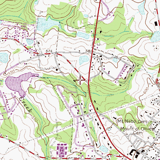 Topographic Map of Rock Ridge Nursery, SC